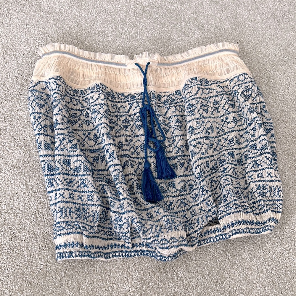 Free People Boho Strapless Top XS